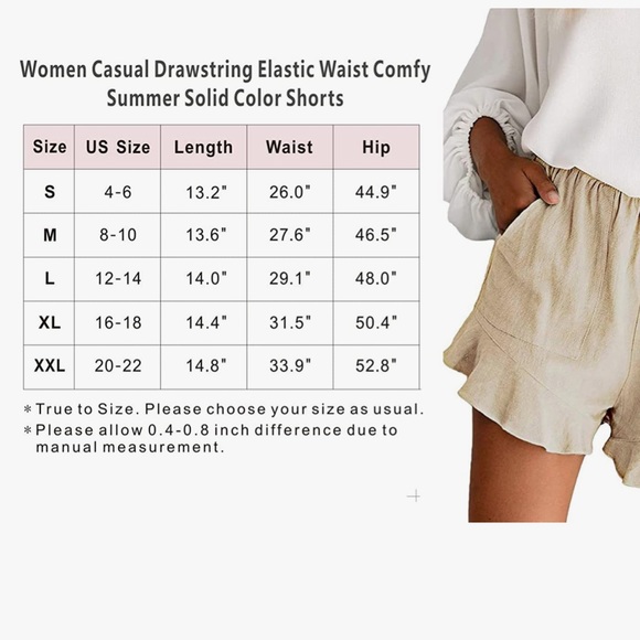 Lightweight, ruffled shorts - Picture 4 of 7